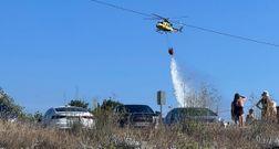 Incendio a pie de playa en O Grove
