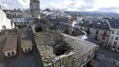 La casa en ruinas de la Praza do Campo n�mero 9 lleva a�os en mal estado