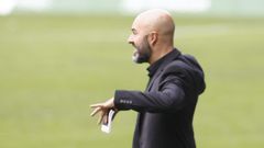 David Movilla, durante un partido de la pasada temporada con el Zamora