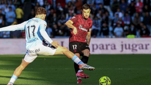 Yuri y Javi Rueda, durante el Celta-Athletic del pasado mes de diciembre.