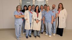 Representaci�n del equipo asistencial del servicio de Nefrolog�a del hospital Ribera Povisa