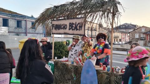 Un aspecto de la celebración del carnaval en O Incio en el 2023