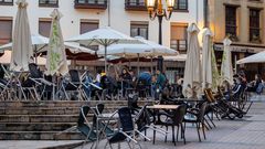 La calle del Sol , en el casco historico de Oviedo