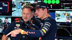 Christian Horner.Christian Horner, director de Red Bull, con Max Verstappen