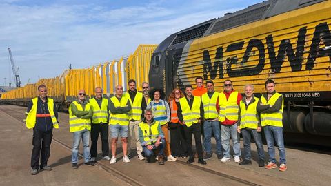 Participantes en un curso sobre la operativa ferroviaria del puerto de Mar�n
