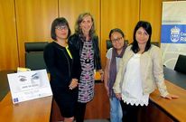 Acto de presentaci�n de los talleres que se impartir�n en los colegios e institutos, ayer en Ribadumia. 
