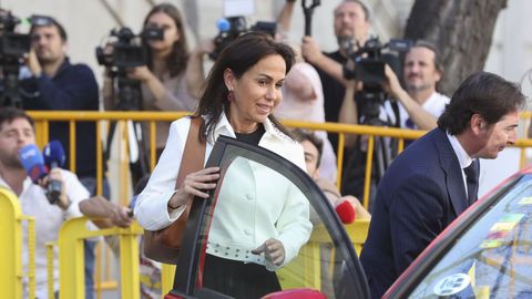 La expresidenta de Adif Isabel Pardo de Vera, tras declarar en la sesi�n del juicio del caso Koldo.