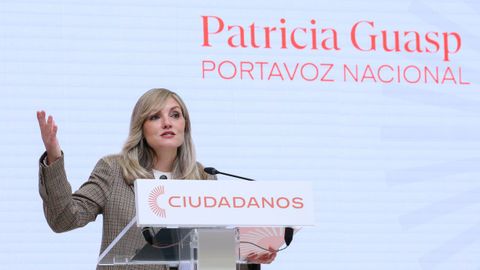 La portavoz nacional de Ciudadanos, Patricia Guasp, tras la reuni�n de la permanente del partido