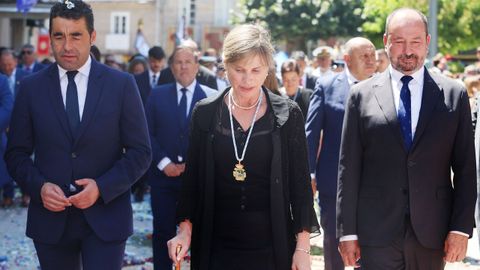 El presidente de la Diputaci�n, la alcaldesa de Ponteareas y el  director de la Axencia de Turismo de Galicia.