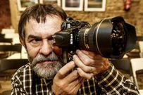 Xulio Barreiro, el s�bado, en la inauguraci�n de la muestra. 