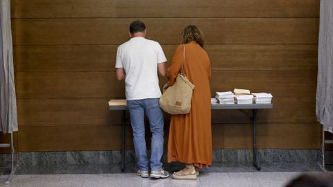 Imagen de un colegio electoral en A Coru&ntilde;a en las generales del 23 de julio del 2023