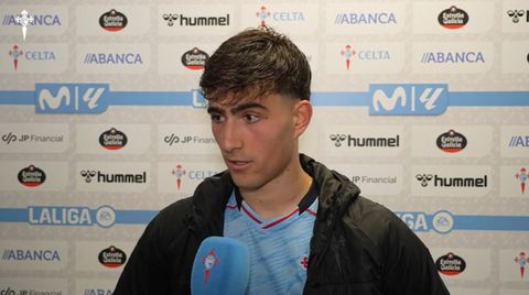 Javi Rodr�guez, tras el partido entre Celta y Real Madrid de este viernes.