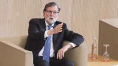Mariano Rajoy, durante su intervenci�n en una conferencia este mi�rcoles en Madrid.