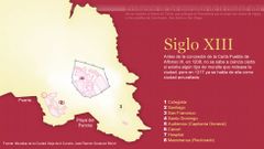 Evoluci�n de la muralla de la ciudad�