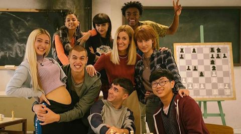 Alumnos y profe de la pel�cula �Menudas piezas�, de Nacho G. Velilla.