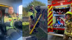 Capturas del v�deo en el que participan los bomberos naroneses