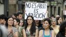 Manifestacin en Santiago tras la sentencia del caso de la Manada, en el 2018.