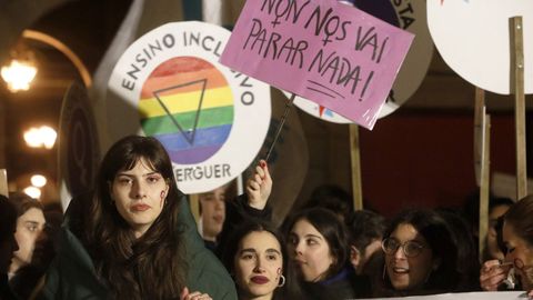 Manifestaci&oacute;n feminista en Santiago, en el a&ntilde;o 2024.