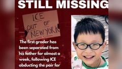 Cartel con la imagen de Yuanxin en el que se indica que sigue desaparecido