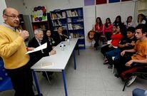 Los rapaces del colegio Progreso se codearon con tres exdiputados auton�micos.