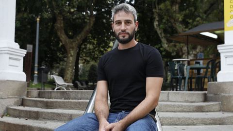 Alberto Medeiros, en el parque de San Lázaro de Ourense