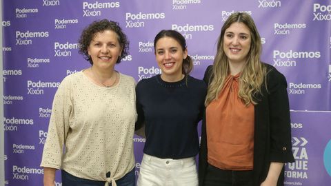 Alejandra Tej�n, Irene Montero y Olaya Su�rez