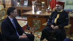Pedro S�nchez y Mohamed VI en abril del 2022