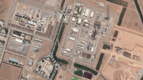 Vista de satlite de la planta nuclear de Arak 