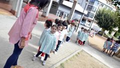 Primer d�a de colegio en Barbanza