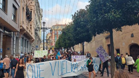 Manifestacin protesta contra el actual modelo de fiestas de San Mateo