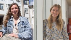 A la izquierda, Britney Janssen en el IES Nosa Se�ora dos Ollos Grances, y a la derecha, Caroline Brown en el CIFP As Mercedes