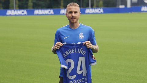 Angeli�o, con su nueva camiseta