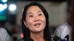 La candidata presidencial peruana Keiko Fujimori