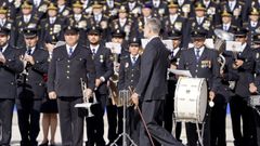 El rey Felipe VI durante el acto por el bicentenario de la Policía Nacional, este miércoles en Madrid.