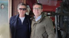 N��ez Feijoo y Daniel Vega, alcalde de Ribadeo, en el restaurante San Miguel