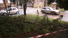 Zona acordonada en Amboage por las incidencias del temporal