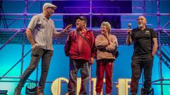 Jorge Carnota y Nacho Carnota con los castaeros Serafn y Mara