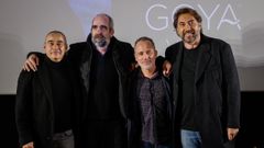  Los cuatro nominados al Goya a mejor actor protagonista: Eduard Fern�ndez (�Mediterr�neo�), Luis Tosar (�Maixabel�), Javier Guti�rrez (�La hija�) y Javier Bardem (�El buen patr�n�).
