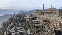 Cenicas de la erupci�n del volc�n Talla en Filipinas