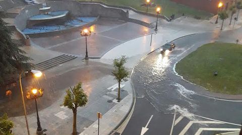 Riadas de agua en la zona de La Arga�osa.Riadas de agua en la zona de La Arga�osa