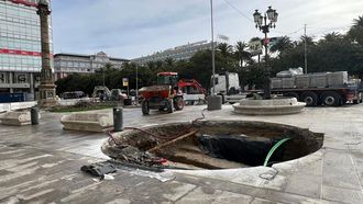 Restos del antiguo puerto en los Cantones