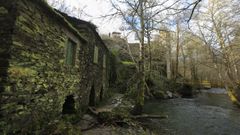 Molino del rea de descanso de A Cortevella en la Ruta da Marronda