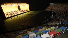 Primer concierto de la Sinf�nica de Galicia en el Coliseo.