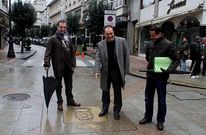 Edil de Turismo, alcalde y responsale jur�dico municipal, el d�a que anunciaron el fallo favorable del TSXG.