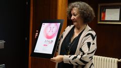 A concelleira de Cultura, Carme Fouces, durante a presentaci�n de �A foto 51�