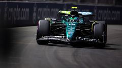 Fernando Alonso.Fernando Alonso, piloto de Aston Martin, durante el Gran Premio de Las Vegas