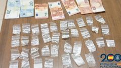 Droga y dinero localizados durante el dispositivo