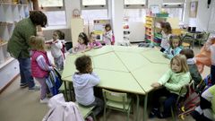 Foto de archivo del inicio de curso en el colegio Lpez Ferreiro