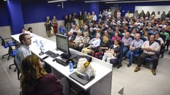 Charla en Pontevedra de los neur�logos Alejandro Rivero de Aguilar e Iria Cabo, durante las jornadas del 2025 