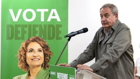 Zapatero en un mitin de las andaluzas